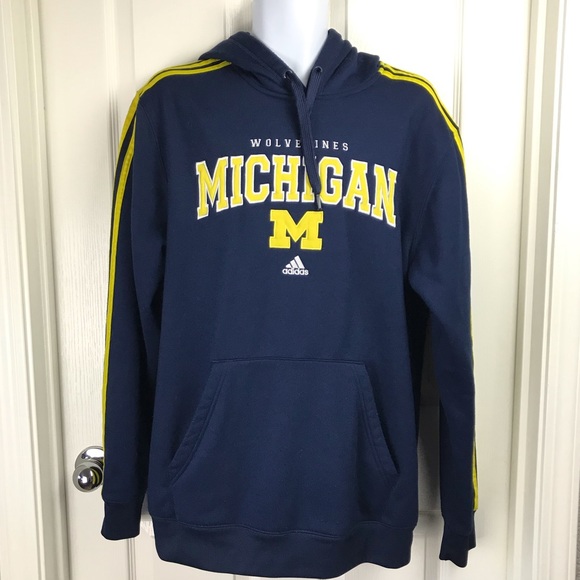 Adidas Shirts Michigan Wolverines Collegiate Hoodie Sz L Poshmark